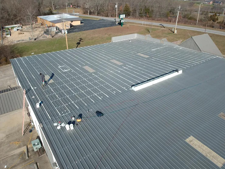 Preparation for silicone coating over metal roof in Branson, MO