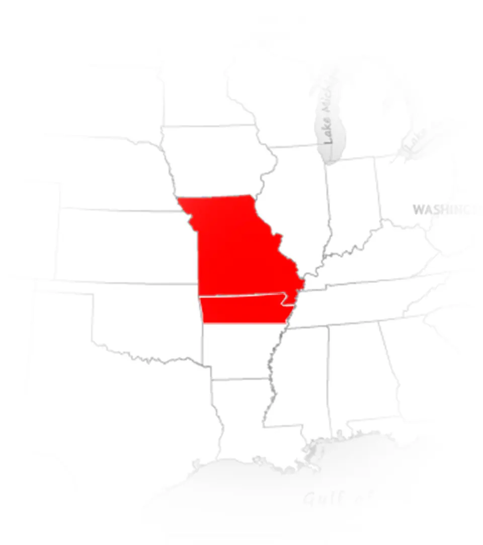 Service areas - Missouri and Northern Arkansas